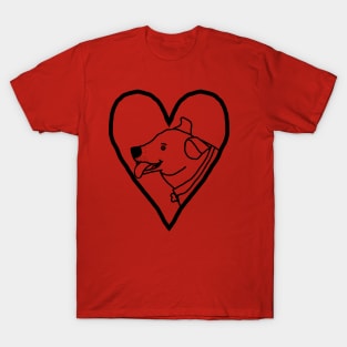 My Valentines Toby Dog Outline T-Shirt